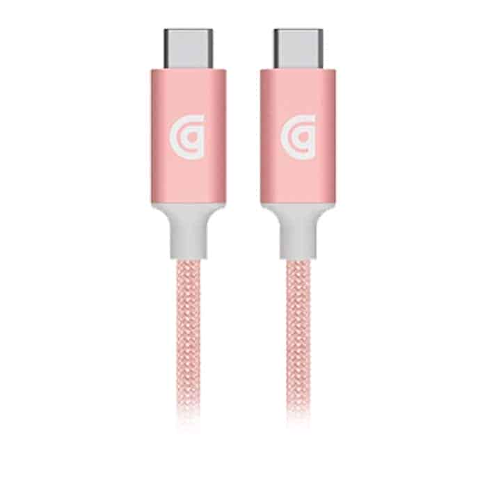 Griffin USB C to USB C Premium Braided Durable Charge/Sync Cable 1.8M / 6ft Rose Gold upto 100W